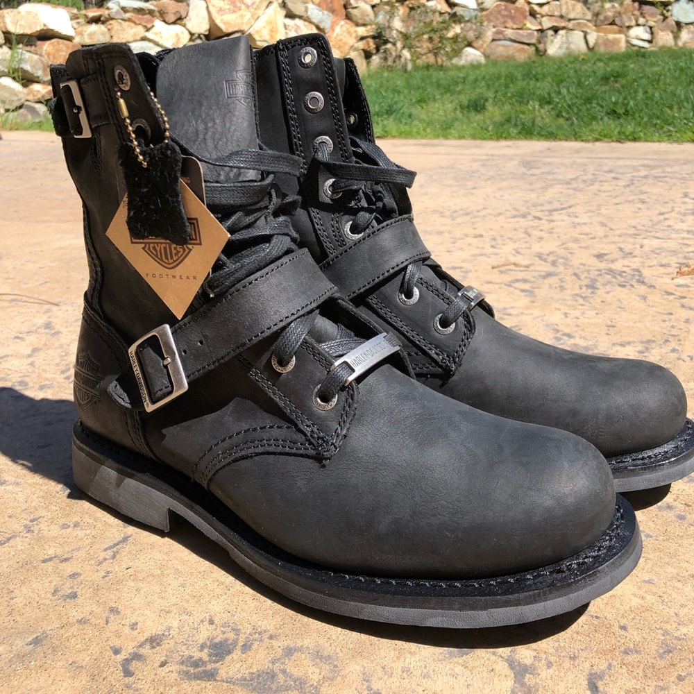 Harley Davidson motorcycle riding boots